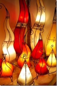 Moroccan henna lamps