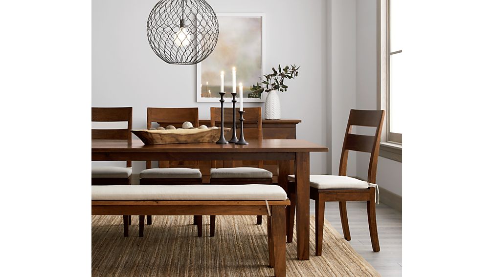 8 Basque Honey Wood Dining Chairs, Crate Barrel Dining Room Chairs